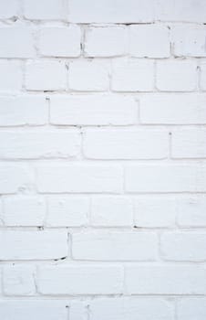 Background with old white painted brick wall