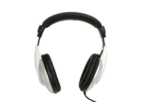front view of dj headset on white background