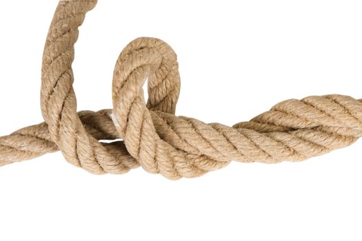 close up of industrial rope made of hemp