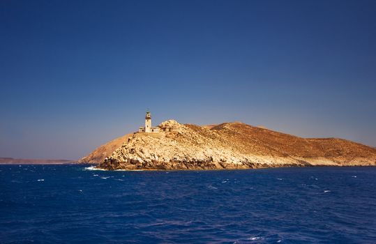 The lighthouse on cape Tainaro, mainland Europe's most southern point