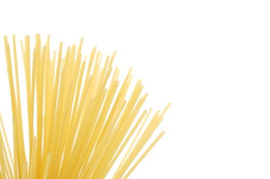 dry spaghetti isolated on white background