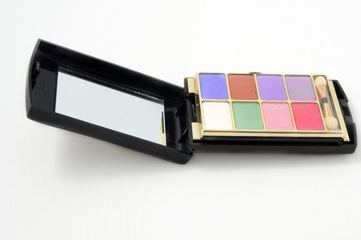 Set of makeup with diverse colors. Beauty concept .