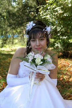 bouquet of the bride, young wife