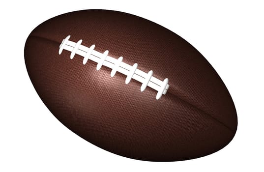 3D rendered American football on a white background 