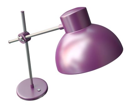 Simple desk lamp. 3D render.