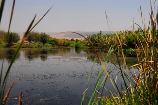 Lake in the North of Israel. Agmon aHula.