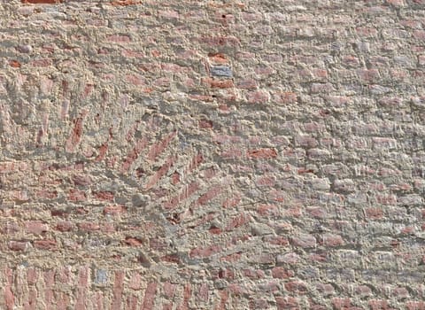 Red brick wall useful as a background