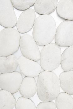 close-up of few white stones, front view