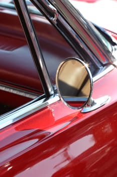 Close up of a classic car.