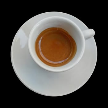 Coffee cup isolated on black background