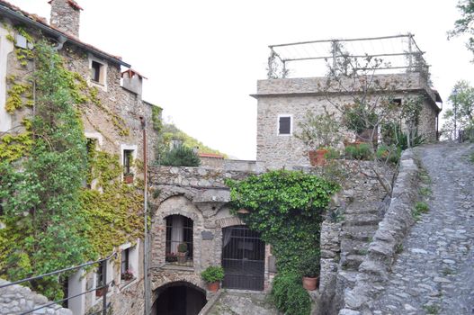 Caruggio of Genoa narrow streets in the old town
