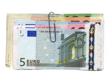 Euro banknotes money