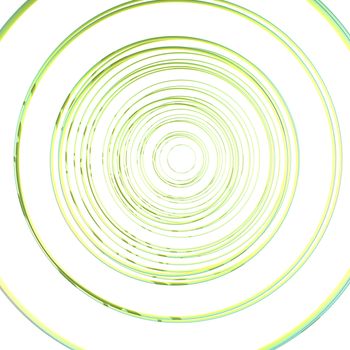 Abstract background with green circles on white background