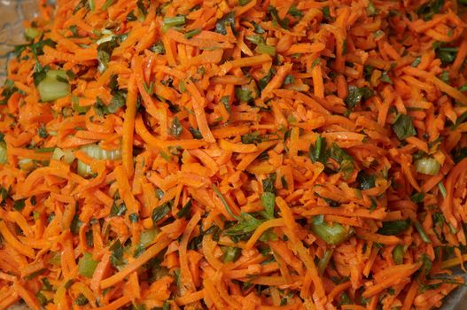 Fresh colorful salad with carrot .