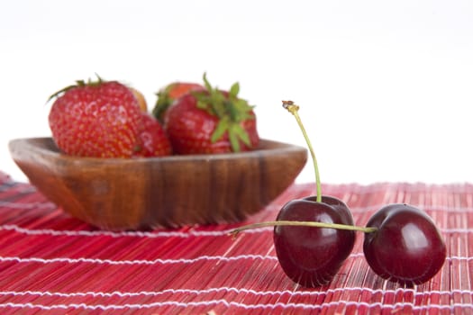 cherries and strawberries