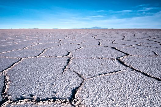 Salar de Uyuni Salt Flat at the Eduardo Avaroa National Reserve in Bolivia.