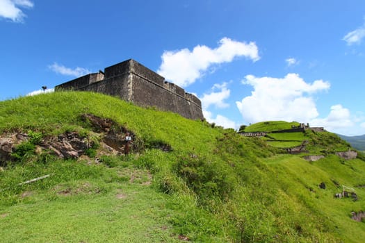 View of Brimstone Hill Fortress National Park - St Kitts.