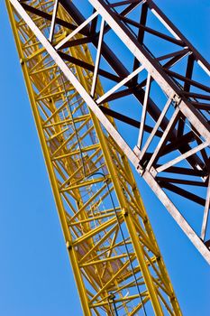 building series: site under construction lifting crane technics