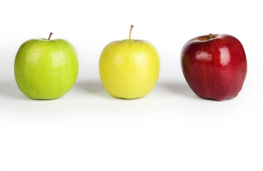 Picture of healthy apples isolated on white