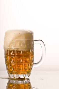 drink series: fresh beer with white foam