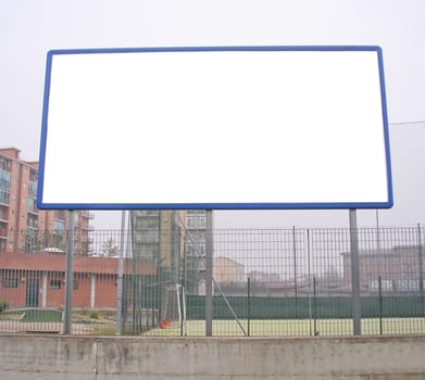 Blank billboard hoarding with copyspace