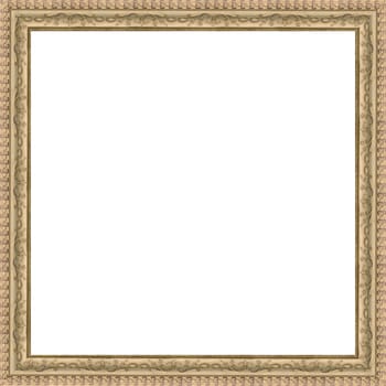a picture gold frame on a white