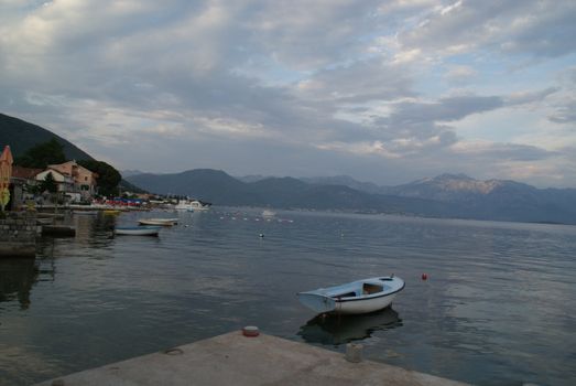 Beach prominaden in Denjovici Monti Negro