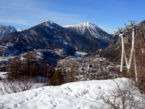 Ski resort with funicular