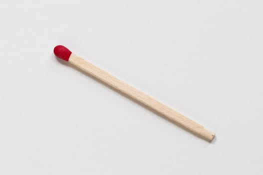 Classic match with red tip and wooden stem