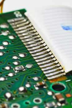 Closeup of an electronic board