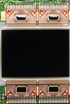 Closeup of an electronic board for LCD screen