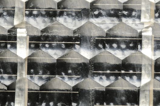 Detail of the cells of a portable solar panel