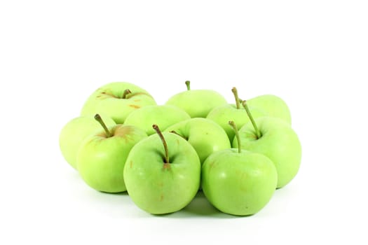 Green fresh ecological grown apple isolated on white
