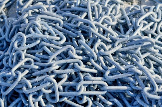 Largest stainless steel anchor chain. Mooring equipment