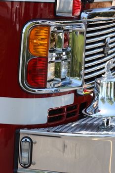 Fire truck close up.