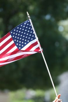 American flag close up.