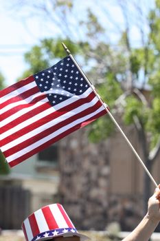 American flag close up.