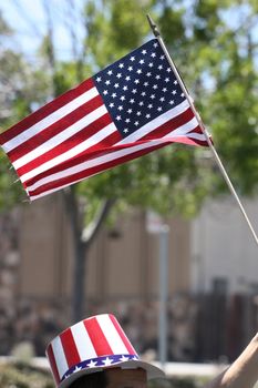 American flag close up.