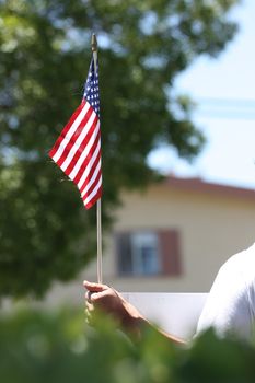 American flag close up.