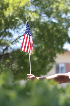 American flag close up.