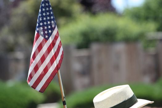 American flag close up.