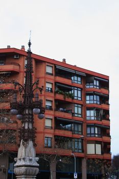 The artist building and street lamp