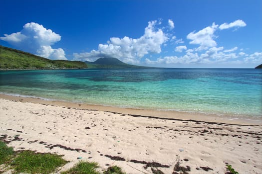 A beautiful beach on the Caribbean island of Saint Kitts.