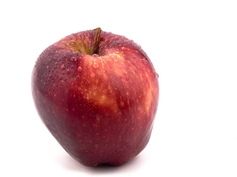 Tasty red apple on white background