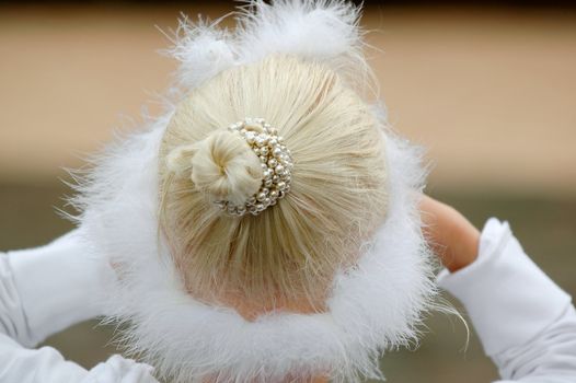 White ballarina dancing.