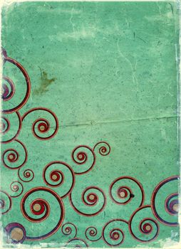 Grunge abstract textured collage , all brushes, elements and painting used are created by me and from my work