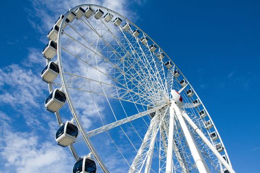 Brisbane's ferris wheel on a beautiful day Queensland, Australia.