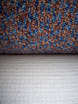 Close up photo of carpet from front and back