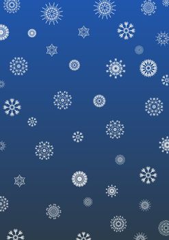 Illustration of falling snowflakes