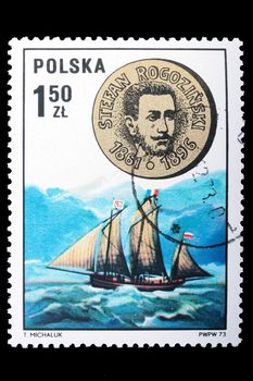 Poland - CIRCA 1973: A stamp is printed in Poland and visited Stefan Rogozinski, let out CIRCA in 1973.